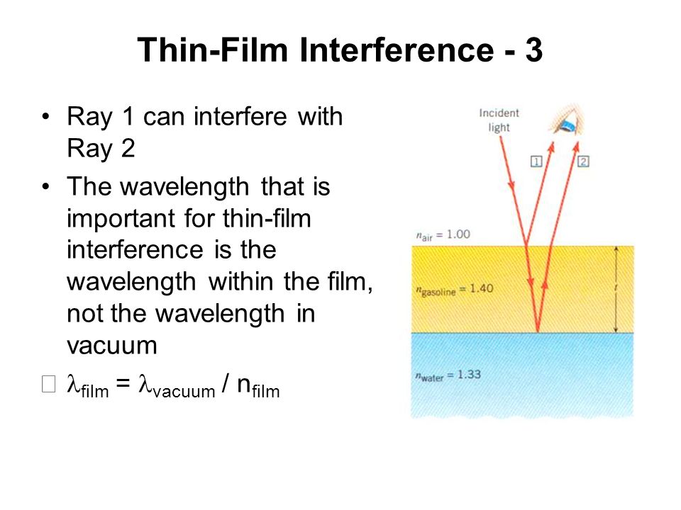 Phy 102 Lecture Linear Superposition 11 2 Young S Two 24 Thin Film Interference