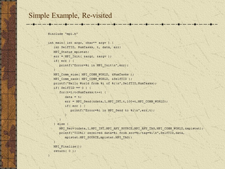 intro to mpi john pormann ph d ppt download mpi comm size