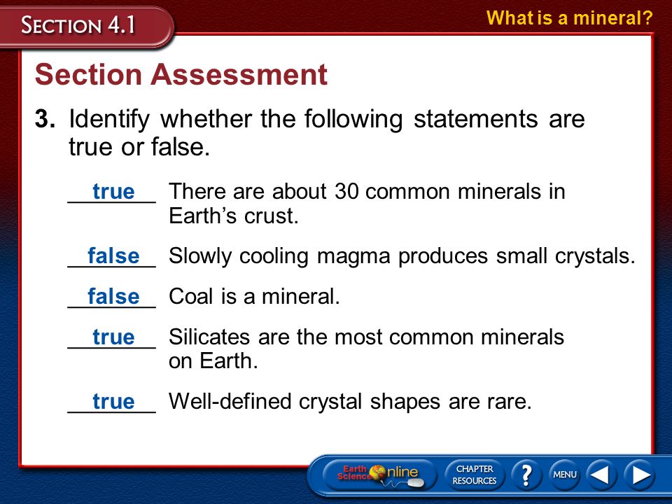 objectives define a mineral what is a mineral describe how 4 ways minerals form