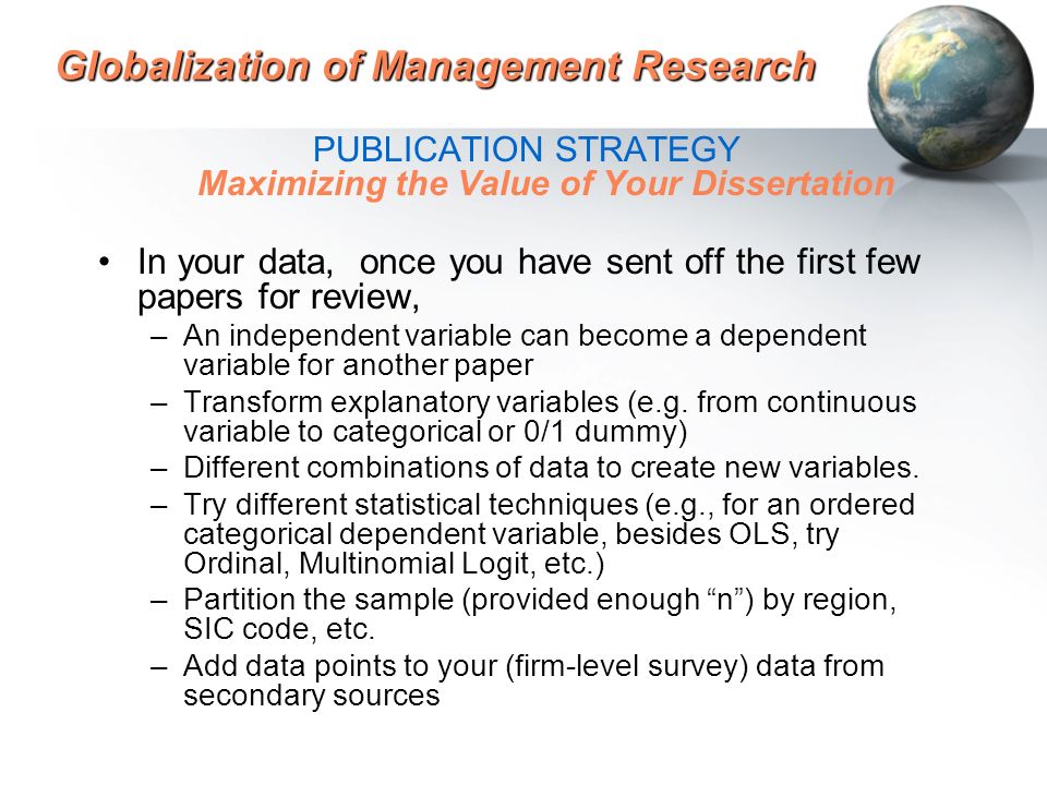 Dissertation About Globalization