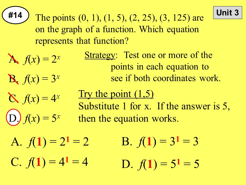 Coordinate Algebra Practice Eoct Answers Unit 3 1 Two Which Function Represents 28 14