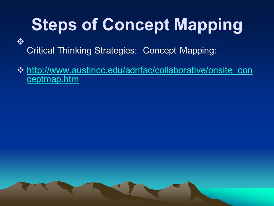 Critical Thinking Concept Map