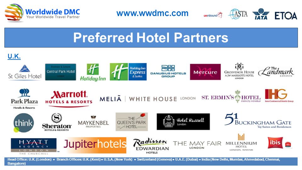 Preferred Hotel Partners U.K.   Head Office: U.K.
