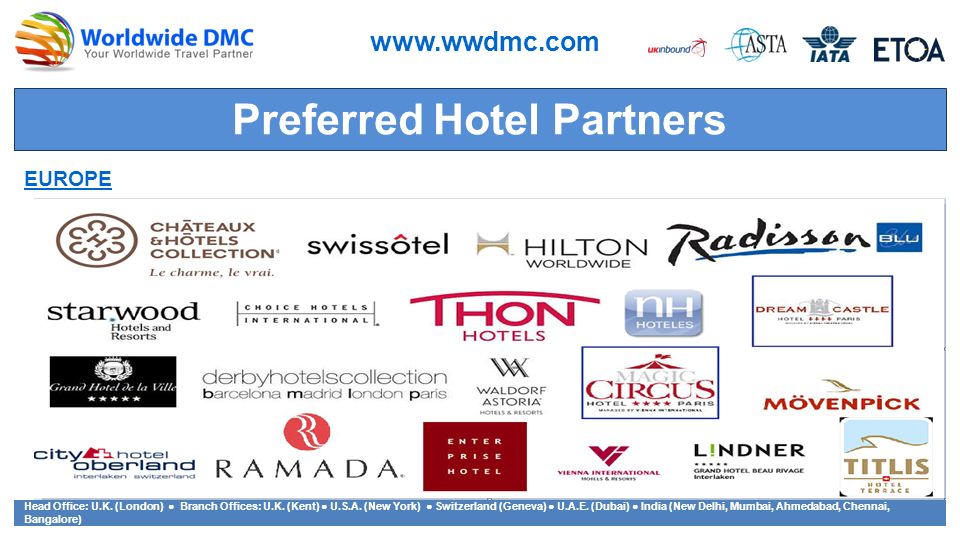 Preferred Hotel Partners EUROPE   Head Office: U.K.