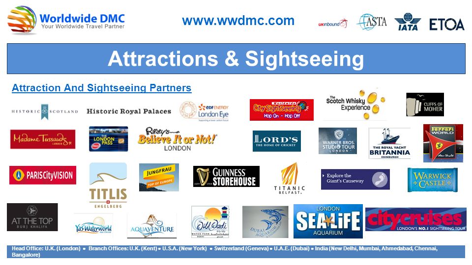 Attractions & Sightseeing Attraction And Sightseeing Partners   Head Office: U.K.