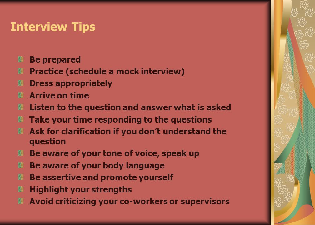 behavioral interview tips