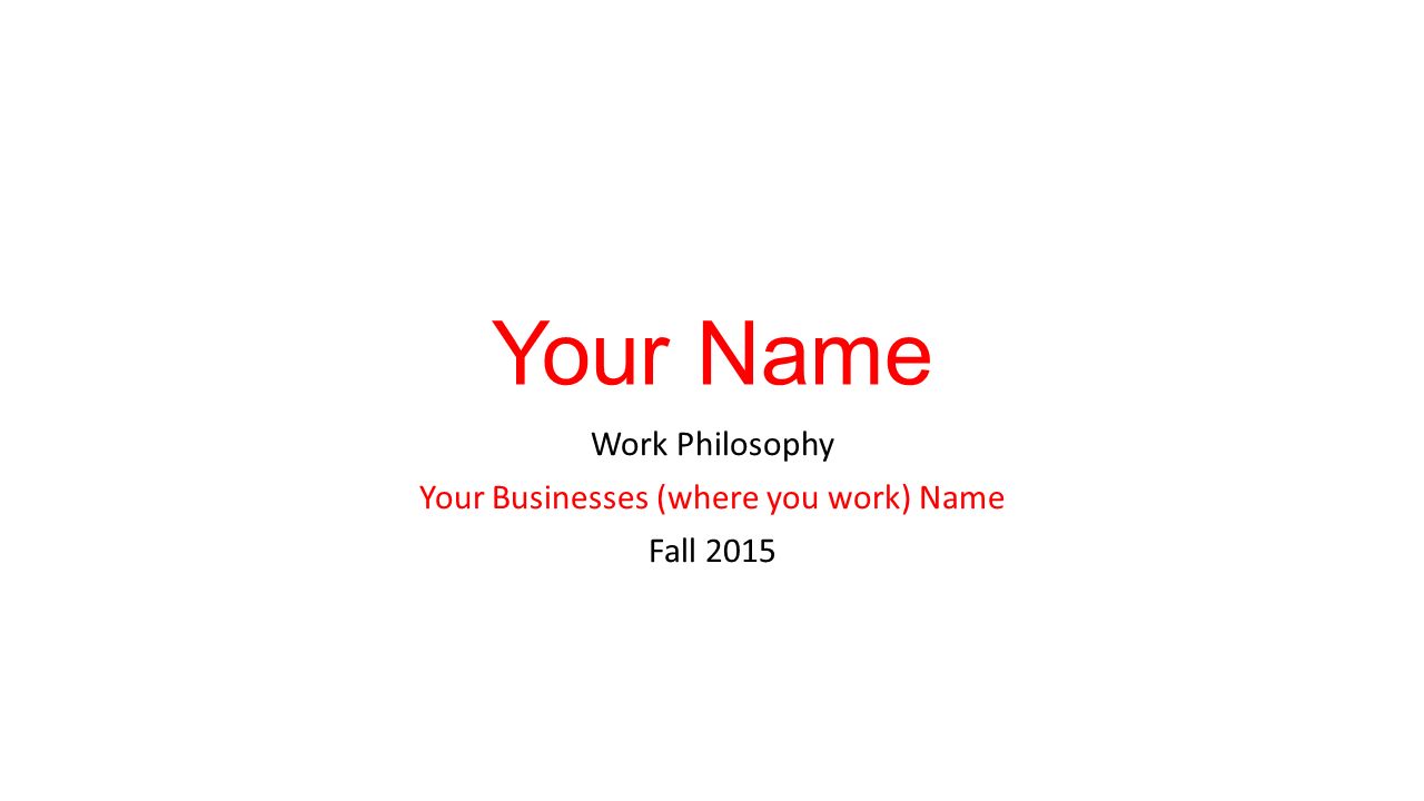 philosophy about work