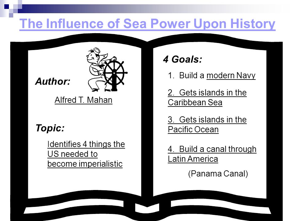 The Influence of Sea Power Upon History Author: Topic: 4 Goals: Alfred T.