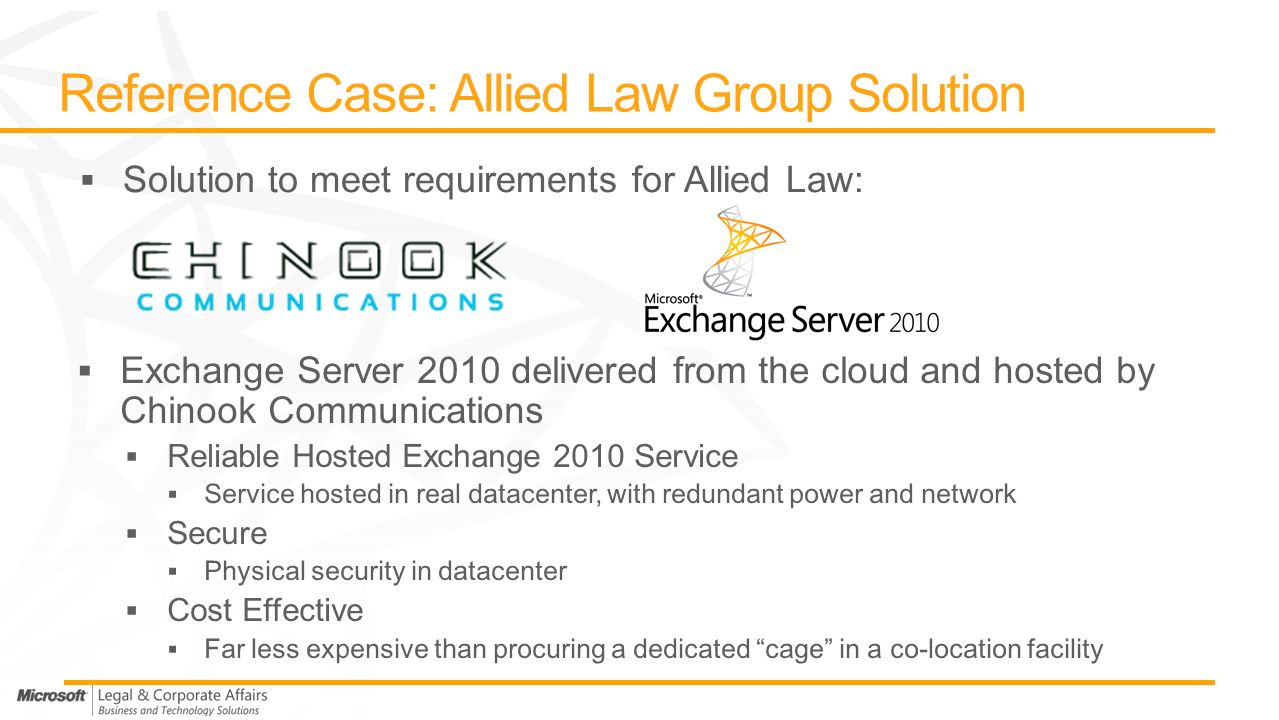 Reference Case: Allied Law Group Solution