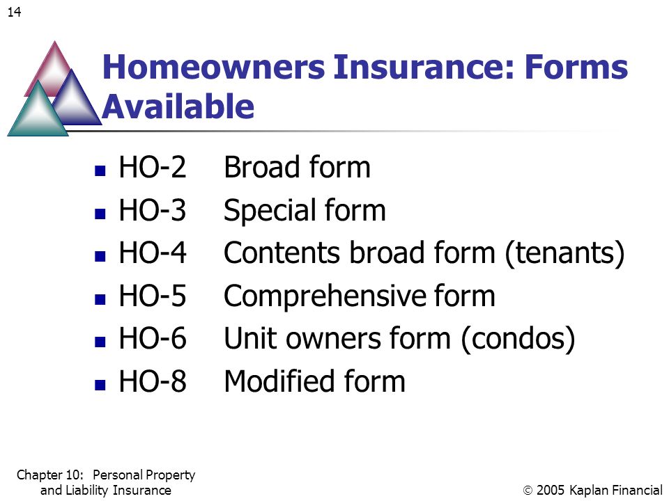 chapter 10 personal property and liability insurance chapter 10 ho 4 form