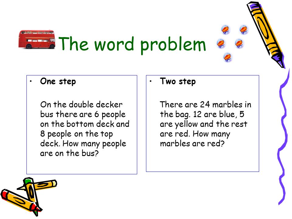 The word problem Two step There are 24 marbles in the bag.