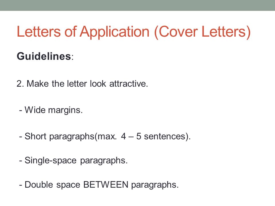 fundamentals of writing may 8 today job applications continued do i double or single space cover letters
