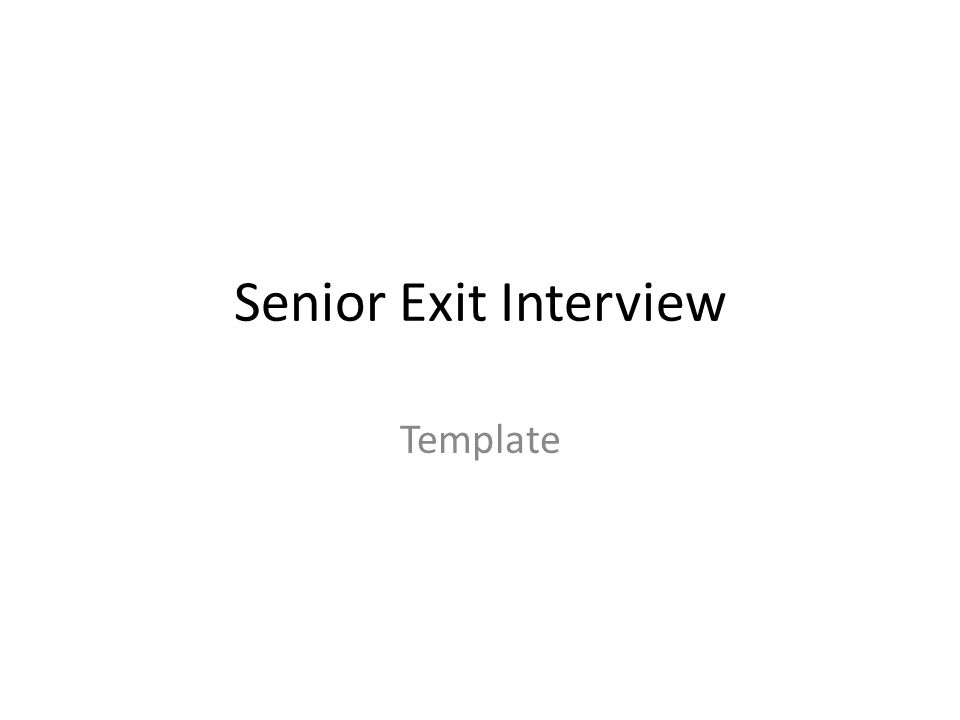 exit interview template