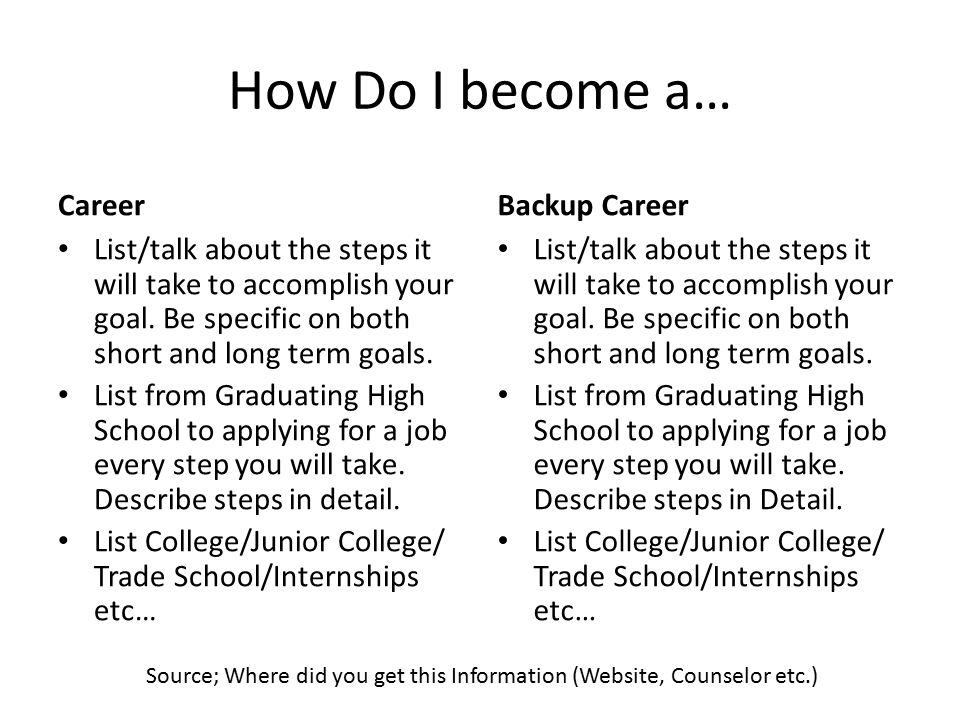 career long term goals