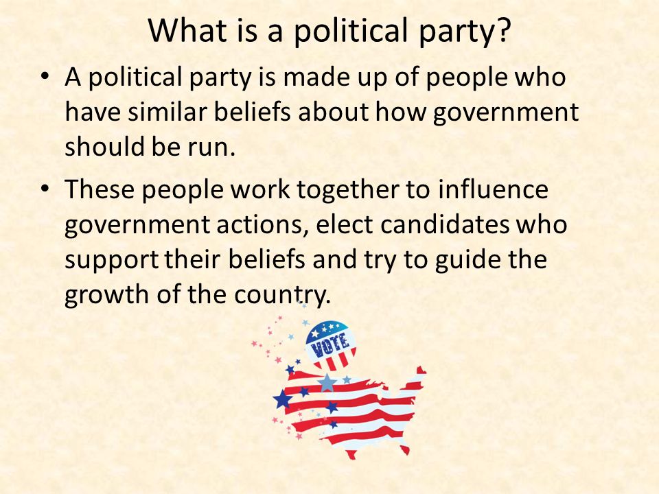 What is a political party.