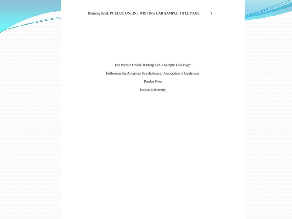 apa format title