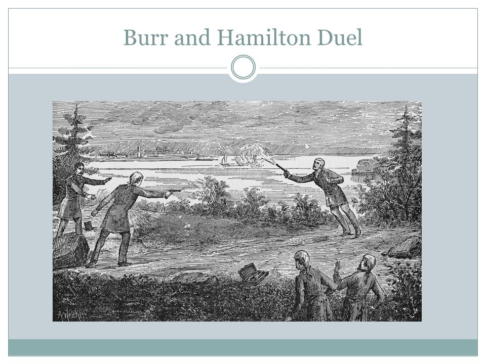Burr and Hamilton Duel