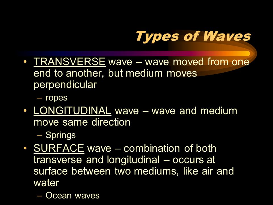A WAVE is a disturbance that transfers energy from place to place.
