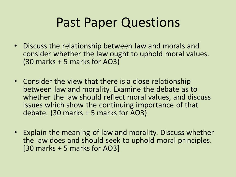 Law And Morals Essay