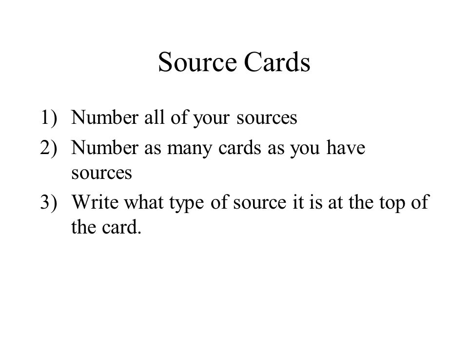 source cards mla
