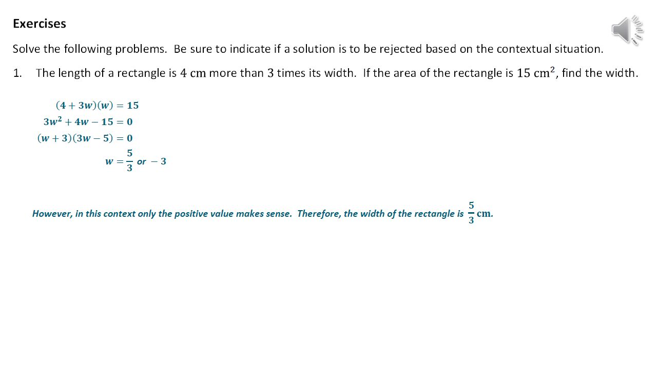 Creating And Solving Quadratic Equations In One Variable Eureka 6