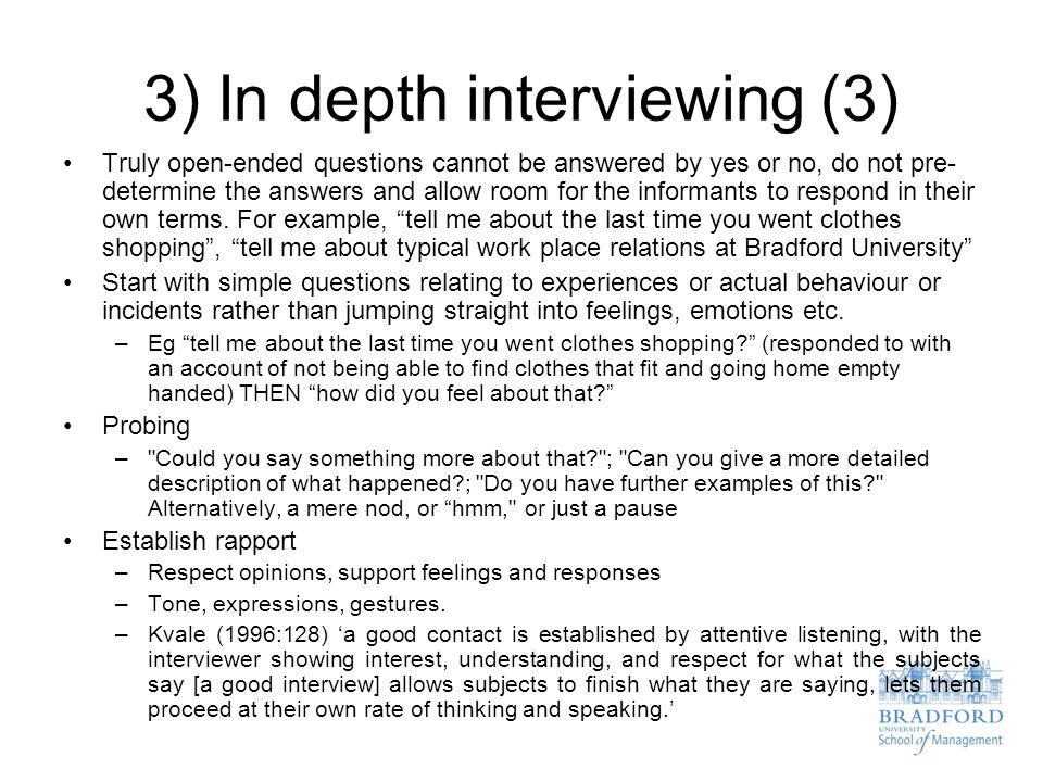 indepth interviewing