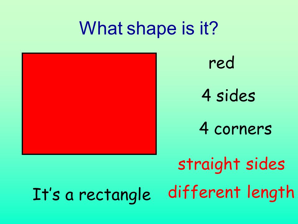 What shape is it It’s a square 4 sides 4 corners blue straight sides same length