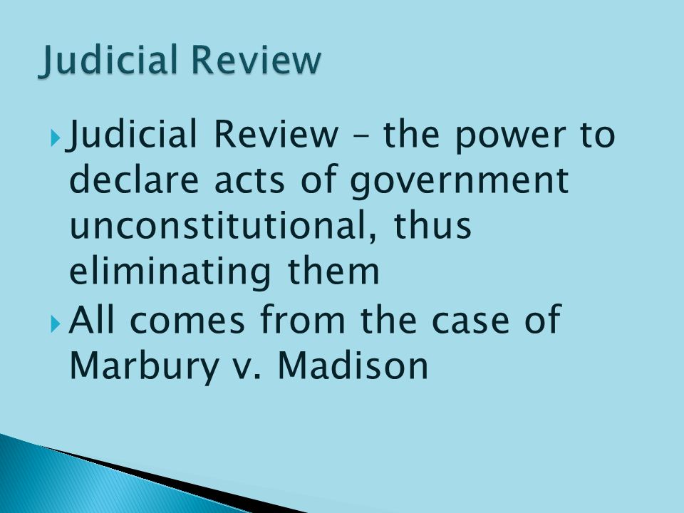  The Court of Last Resort – highest court in the country  Has power of judicial review