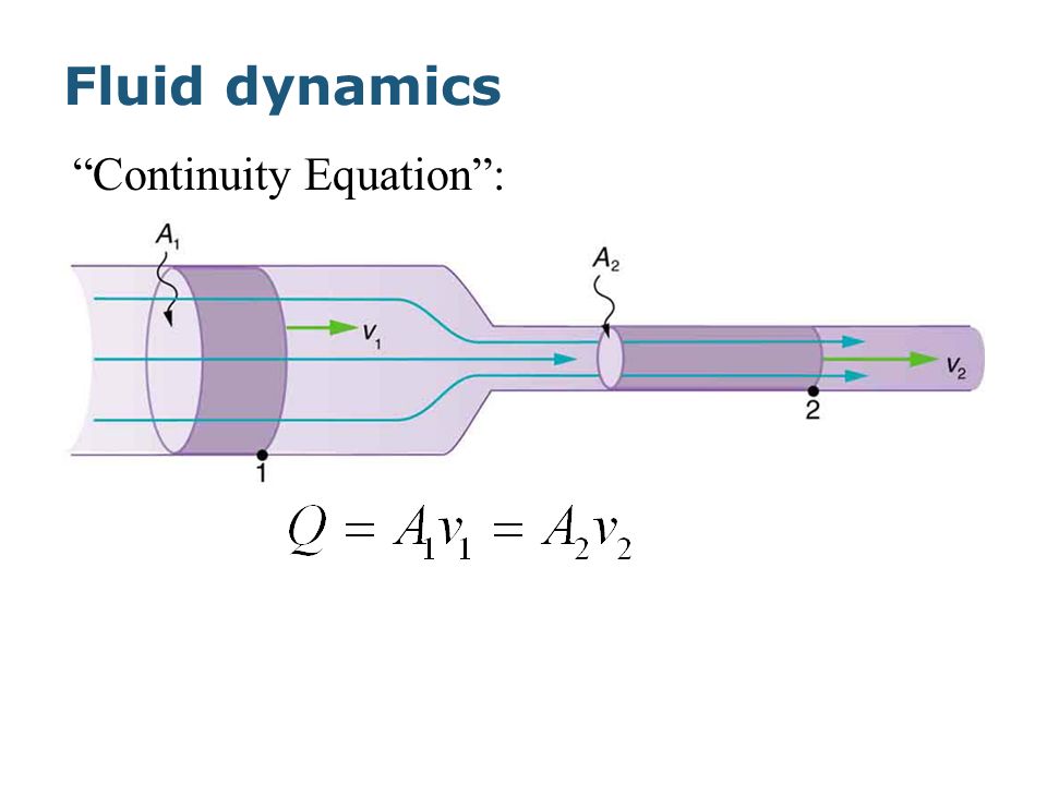 Fluid Dynamics Two Rates Sd Flow Rate 2 Fluid Dynamics Continuity Equation