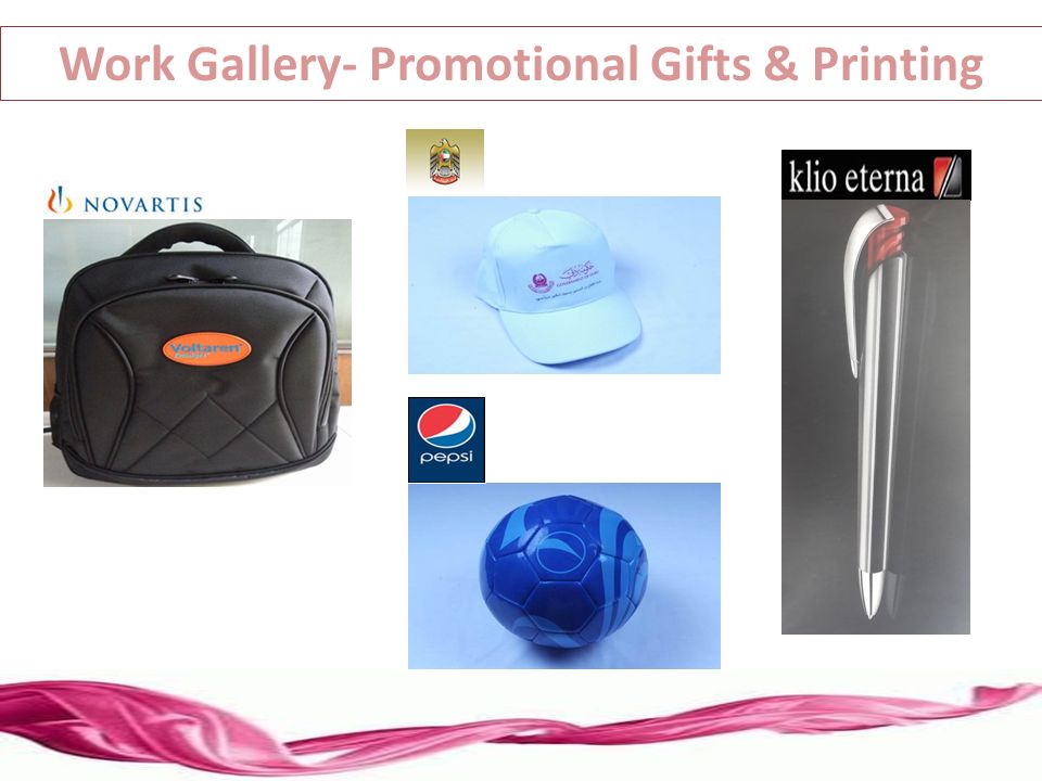 Work Gallery- Promotional Gifts & Printing