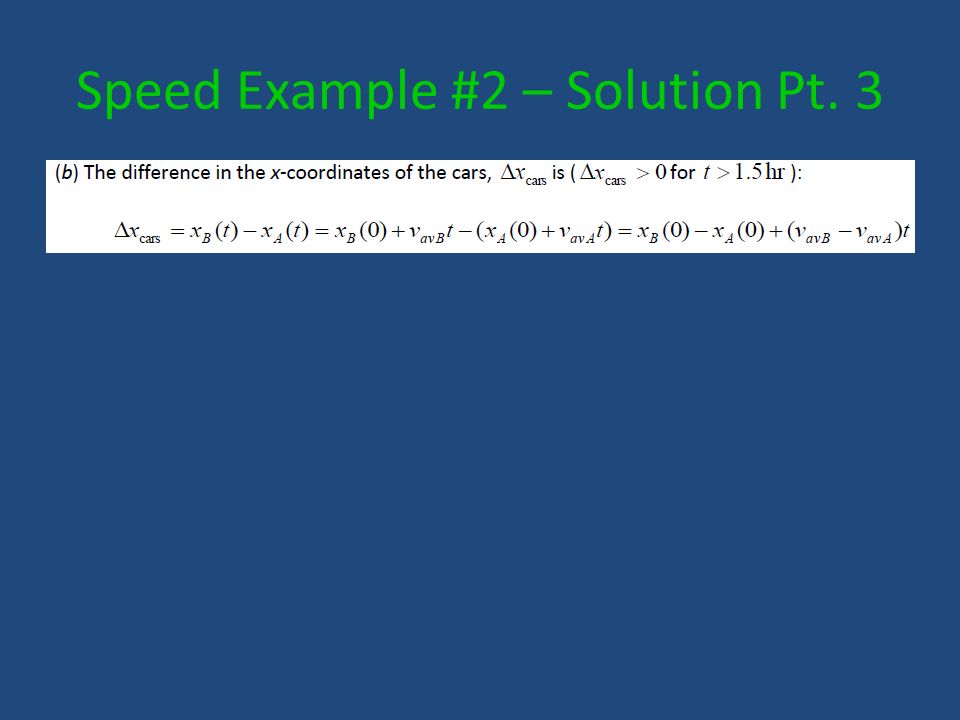 Speed Example #2 – Solution Pt. 3