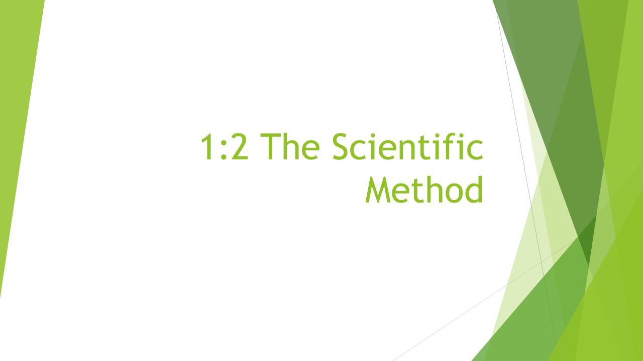 1:2 The Scientific Method
