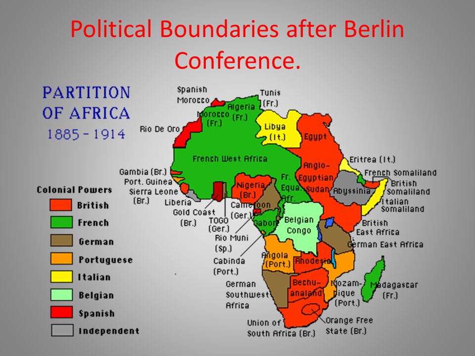 Political Boundaries after Berlin Conference.