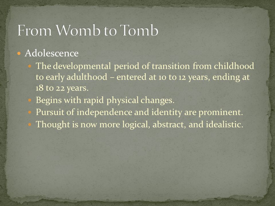 adolescence is the best period of our life essay Adolescence: physical changes instruction happens during adolescence, our brains would actually be more receptive to learning this material earlier in life. adolescence is the best period of our life essay Adolescence: physical changes instruction happens during adolescence, our brains would actually be more receptive to learning this material earlier in life.