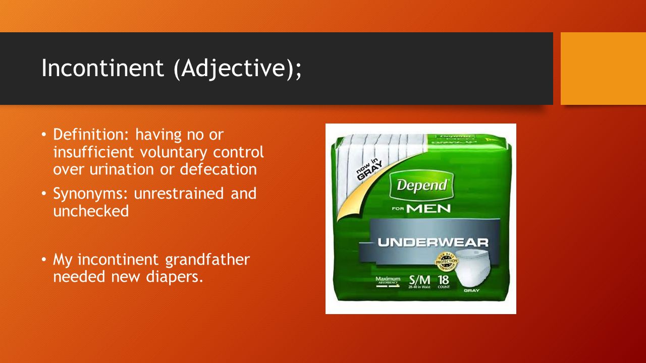 another word for depends diapers another word for insufficient