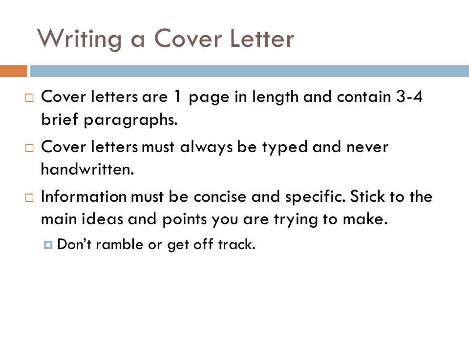 handwritten cover letter