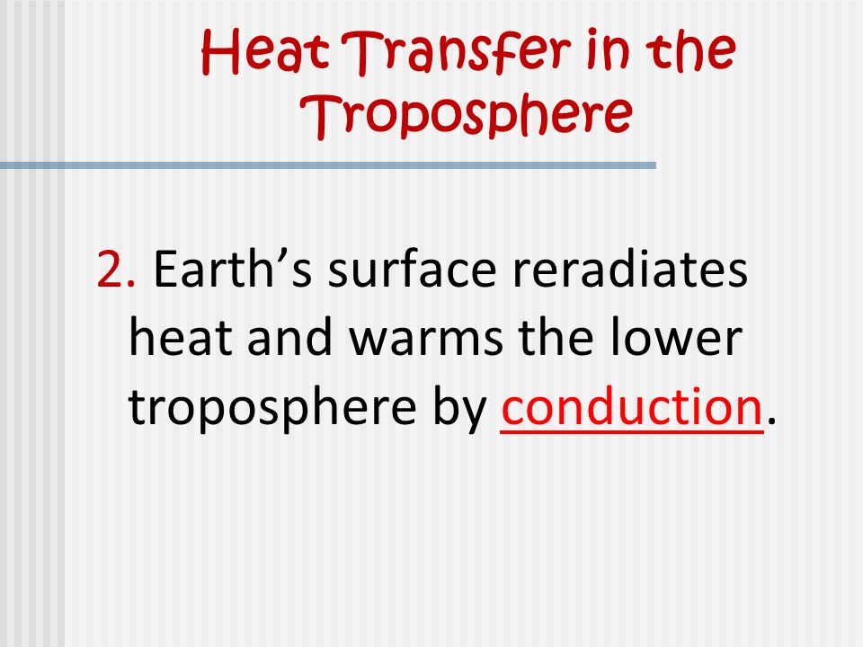 Heat Transfer in the Troposphere 2.