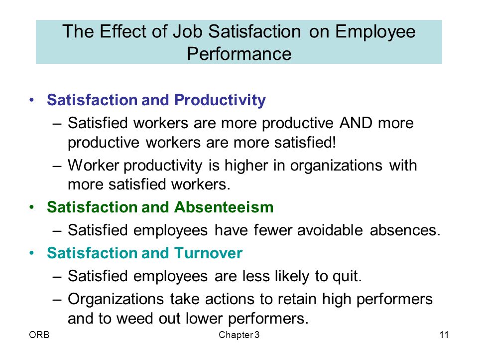 Organizational behavior robbins attitudes and job satisfaction