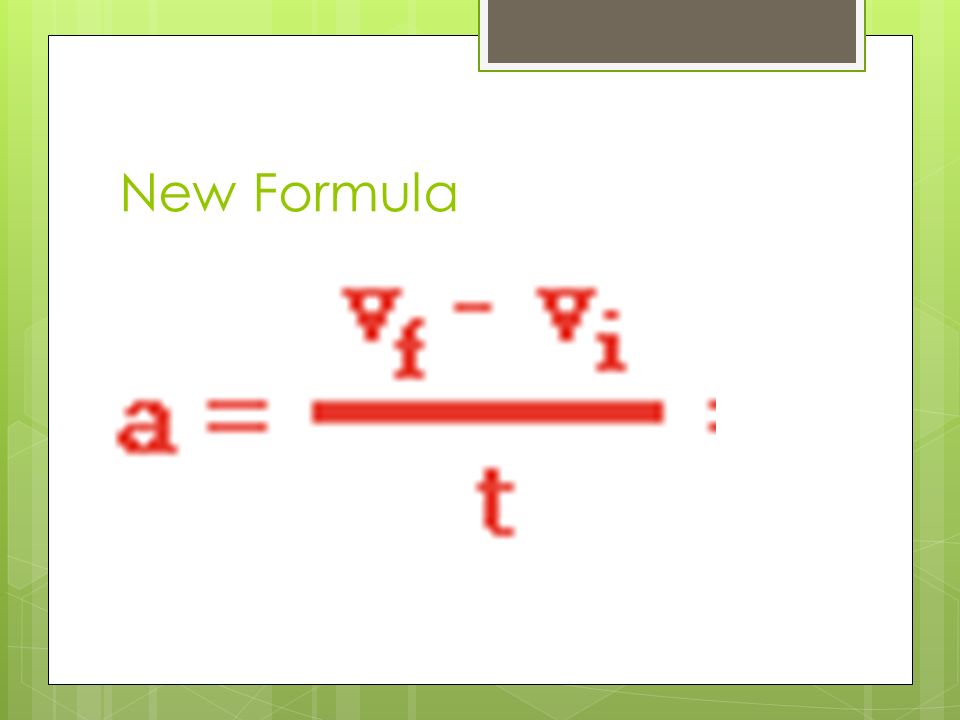 New Formula