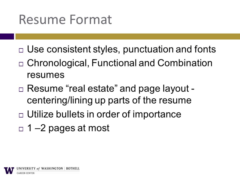 resume punctuation