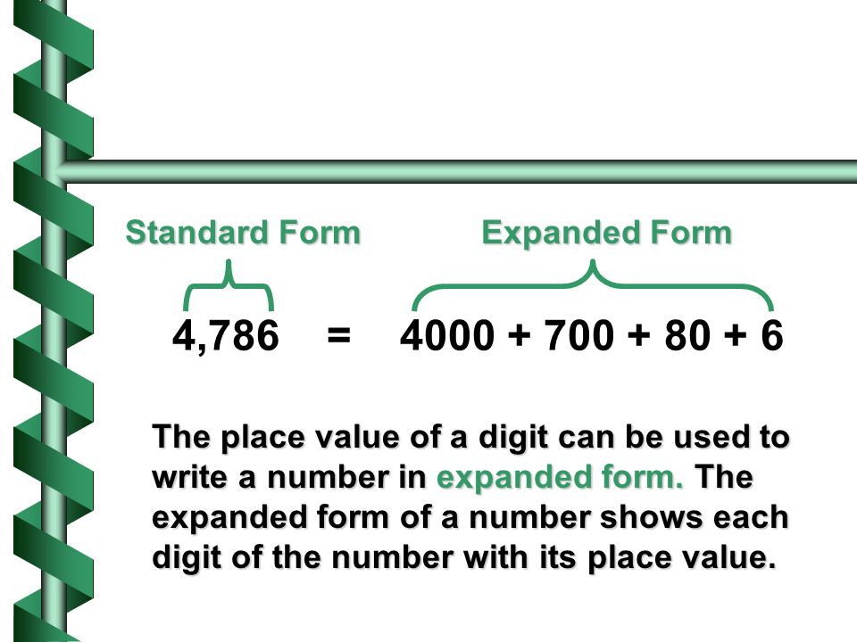 whole numbers and introduction to algebra written by sue c little standard form of a whole number