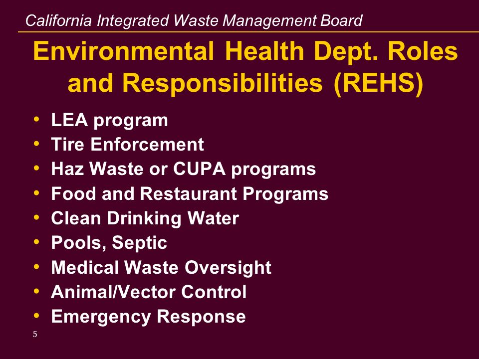 California Integrated Waste Management Board Ciwmb Permitting And 5 California Integrated Waste Management Board 4 Basic Communication Structure Ciwmb Ccdeh Round Tables