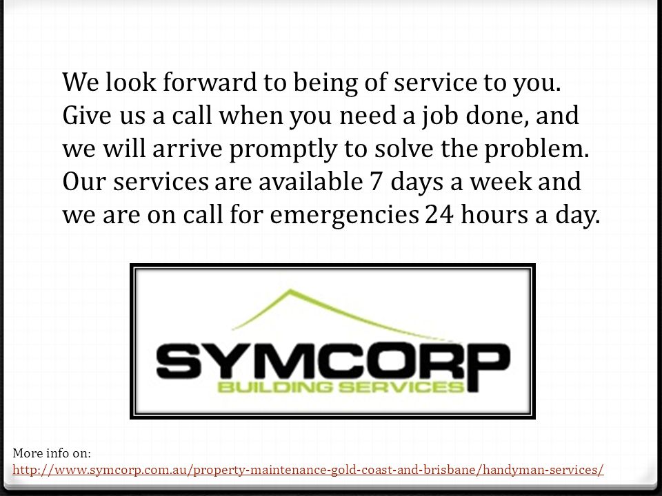 We look forward to being of service to you.