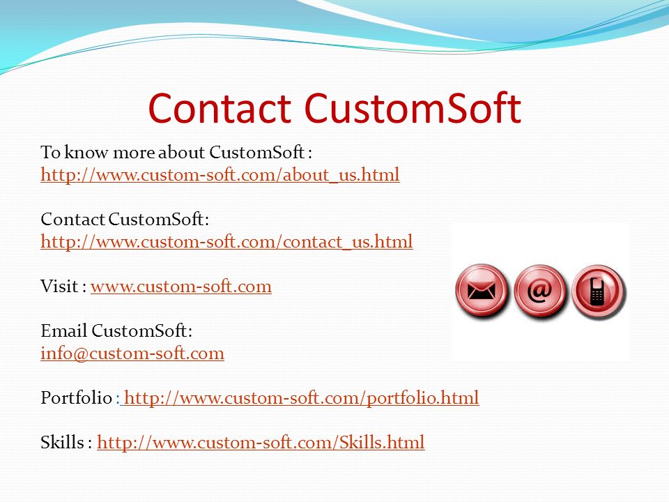 Contact CustomSoft To know more about CustomSoft :   Contact CustomSoft:   Visit :    CustomSoft: Portfolio :   Skills :
