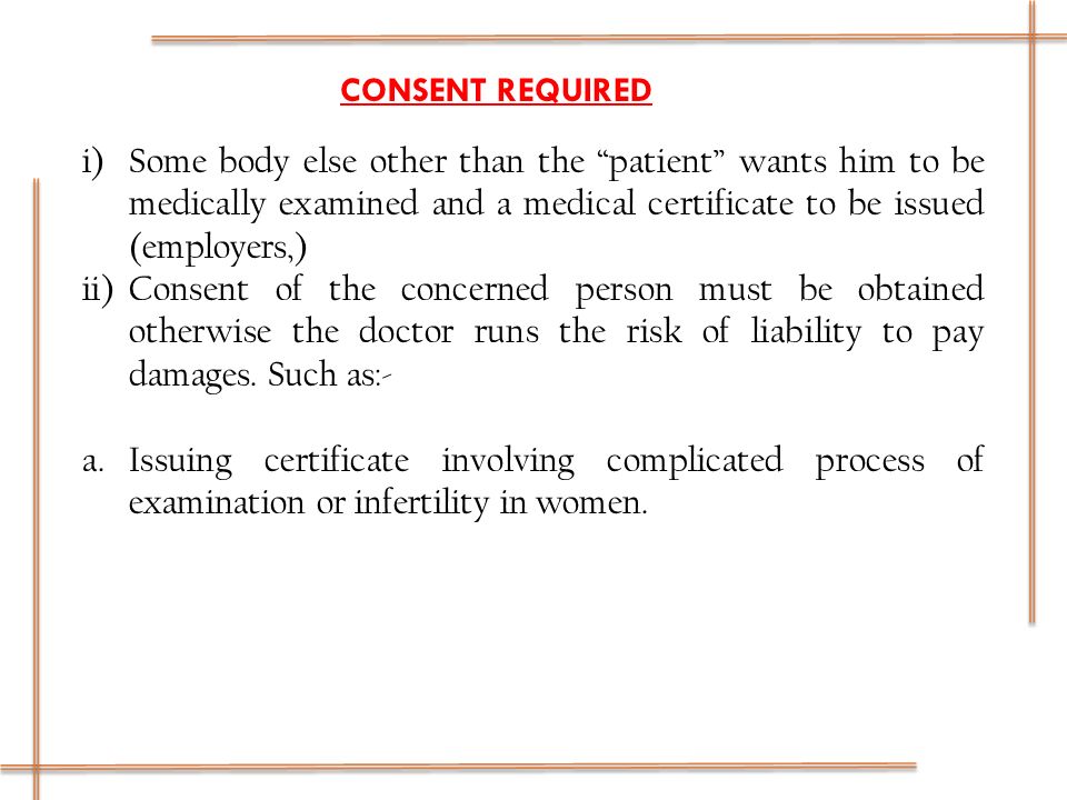 medical certificate issued by doctor