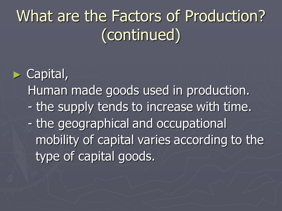 how to improve factors of production