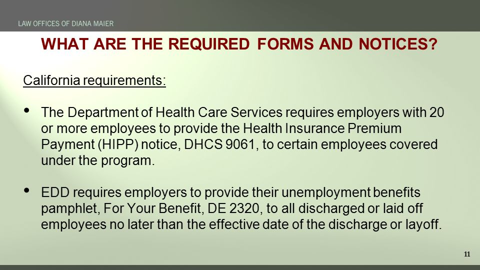 law offices of diana maier employment and privacy attorneys for your benefit form 2320