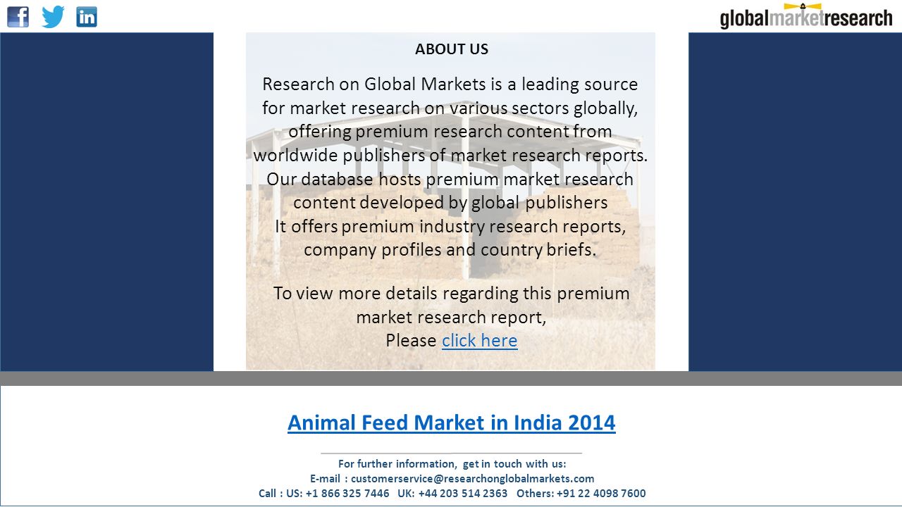 Research on Global Markets is a leading source for market research on various sectors globally, offering premium research content from worldwide publishers of market research reports.