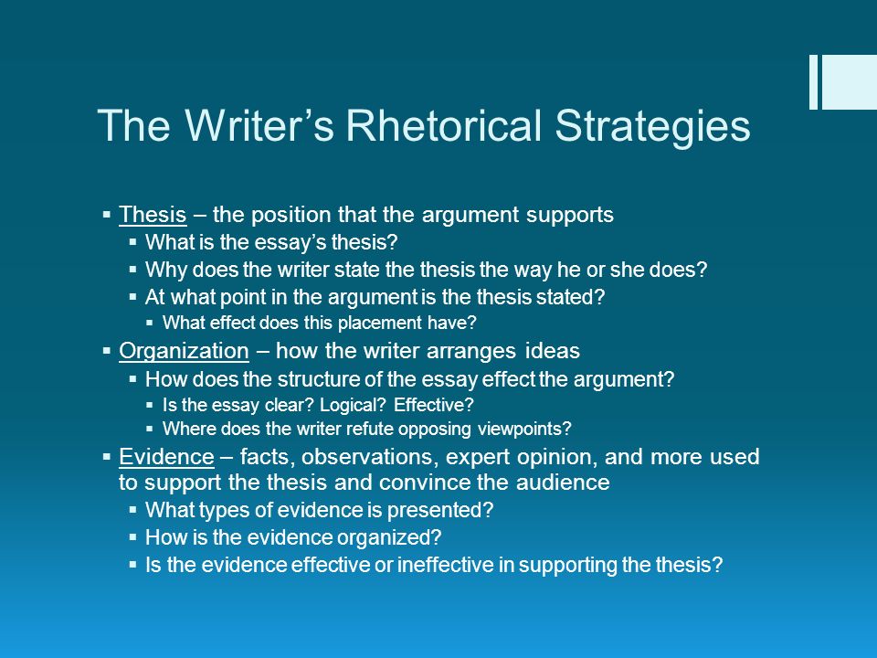 strategies for writing a rhetorical essay strategies for writing a rhetorical essay