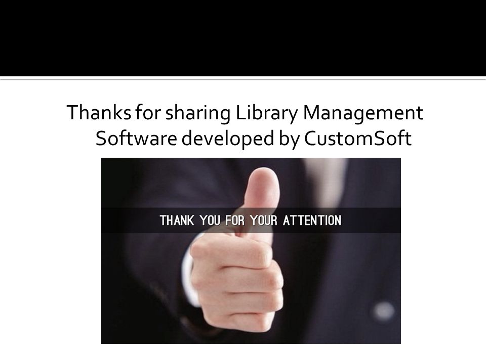 Thanks for sharing Library Management Software developed by CustomSoft